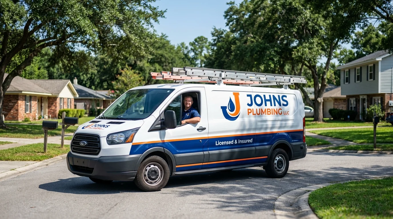 Johns Plumbing LLC service van in Lawai, HI