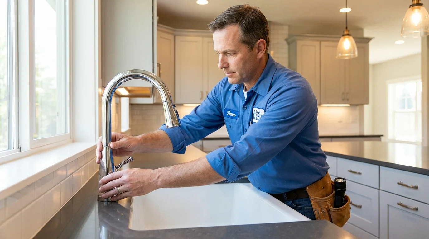 Kitchen faucet installation by Johns Plumbing LLC in Lawai