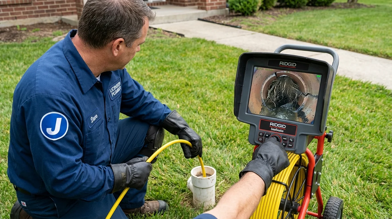 Sewer camera inspection being performed by Johns Plumbing LLC in Lawai